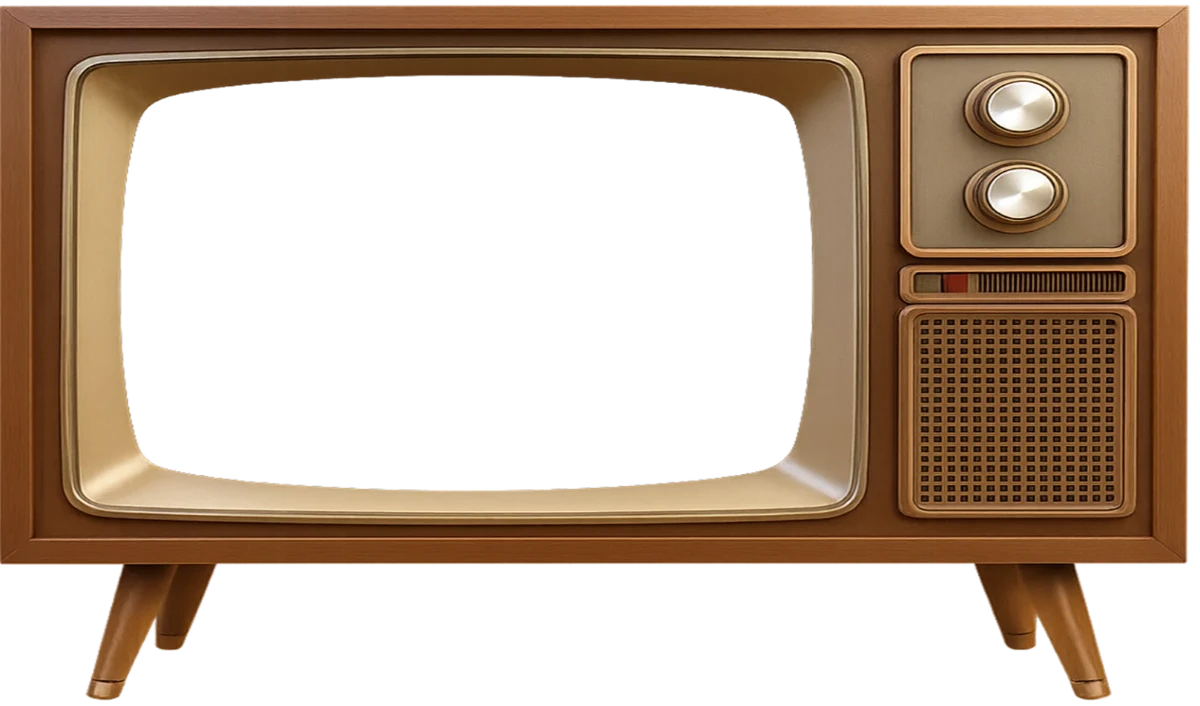 טלויזית רטרו ישנה- מוקאפ